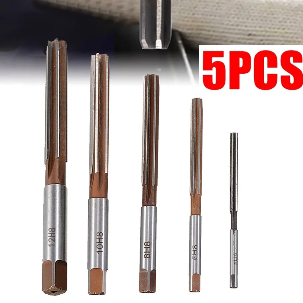 5pcs 4/6/8/10/12mm Straight Shank Hand Reamer Set 6 Flute Alloy Tool Steel For Cutting Metal Hand Tool
5pcs 4/6/8/10/12mm Straight Shank Hand Reamer Set 6 Flute Alloy Tool Steel For Cutting Metal Hand Tool