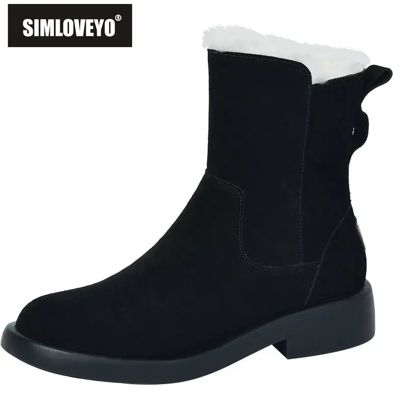 Женские зимние ботинки SIMLOVEYO с круглым носком, на молнии, из шерсти, коровьей замши, теплые, утепленные, плюшевые, с мехом, размер 40, зимние ботинки, повседневные сланцы
Женские зимние ботинки SIMLOVEYO с круглым носком, на молнии, из шерсти, коровьей замши, теплые, утепленные, плюшевые, с мехом, размер 40, зимние ботинки, повседневные сланцы
