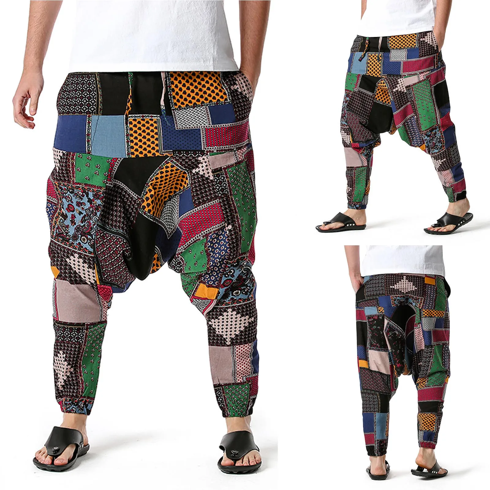 Men's Cotton-Linen Loose Casual Pants Vintage Bohemian Style Elastic Waist Pants Home Trousers Streetwear Haren Pants Joggers
Men's Cotton-Linen Loose Casual Pants Vintage Bohemian Style Elastic Waist Pants Home Trousers Streetwear Haren Pants Joggers