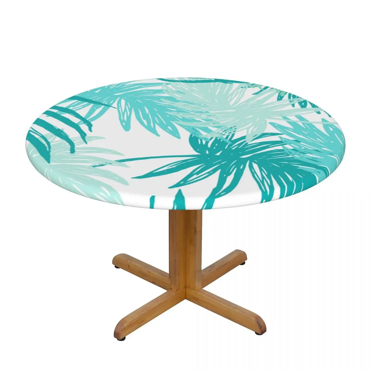 Round Table Cover Cloth Protector Polyester Tablecloth Green Palm Leaves Botanical Fitted Table Cover with Elastic Edged
Round Table Cover Cloth Protector Polyester Tablecloth Green Palm Leaves Botanical Fitted Table Cover with Elastic Edged