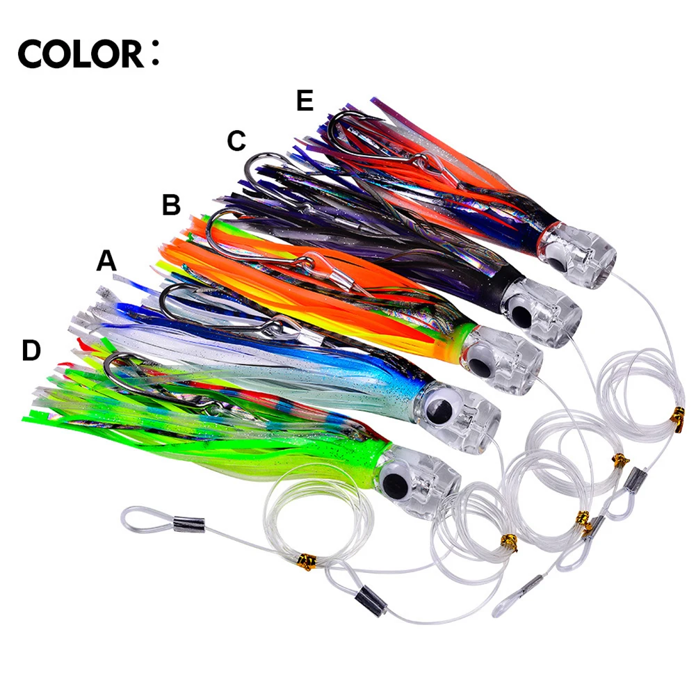 23cm Deep-sea Seawater Fishing Lure Acrylic Head Octopus Skirt Lures Saltwater Fishing Lures Squid Bass Lures With Hook Line
23cm Deep-sea Seawater Fishing Lure Acrylic Head Octopus Skirt Lures Saltwater Fishing Lures Squid Bass Lures With Hook Line