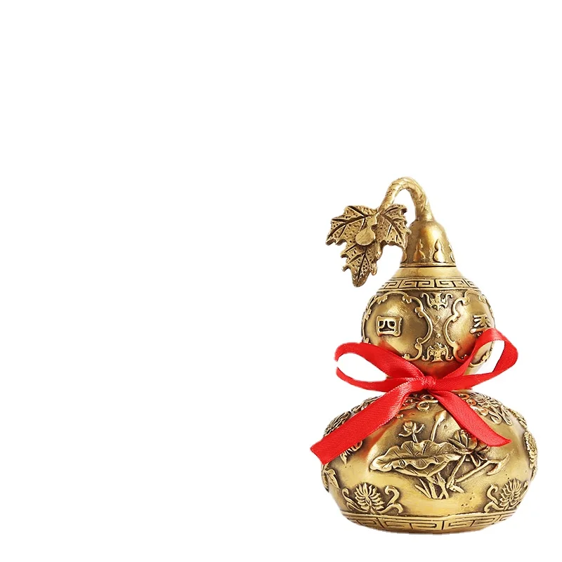 Pure Copper Gourd Decoration Home Decorations Chinese Style Living Room Entrance Office Crafts Ornaments
Pure Copper Gourd Decoration Home Decorations Chinese Style Living Room Entrance Office Crafts Ornaments