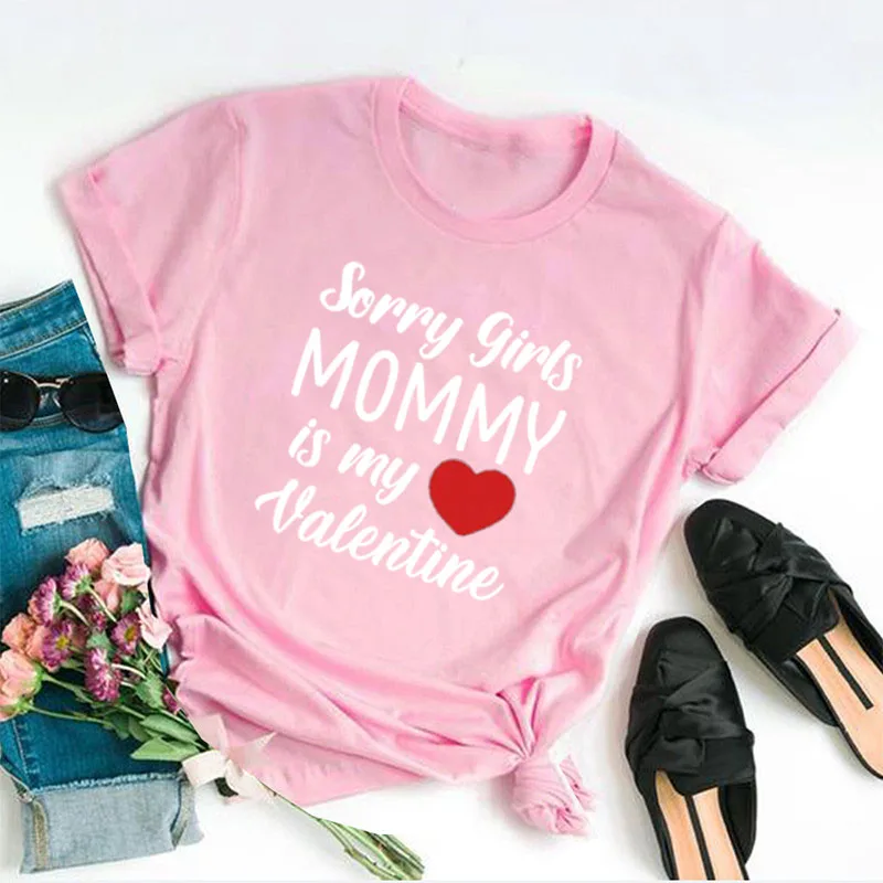 Valentine's Day graphic t shirts,Sorry Girls Mommy is my heart valentine harajuku shirt.14th February, gift for her Funny Girls.
Valentine's Day graphic t shirts,Sorry Girls Mommy is my heart valentine harajuku shirt.14th February, gift for her Funny Girls.