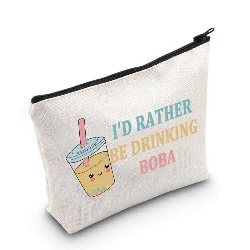 Kawaii Cosmetic Make Up Bag Boba Tea Lover Gift I'd Rather Be Drinking Boba Makeup Zipper Pouch Bag For Women Girls
Kawaii Cosmetic Make Up Bag Boba Tea Lover Gift I'd Rather Be Drinking Boba Makeup Zipper Pouch Bag For Women Girls