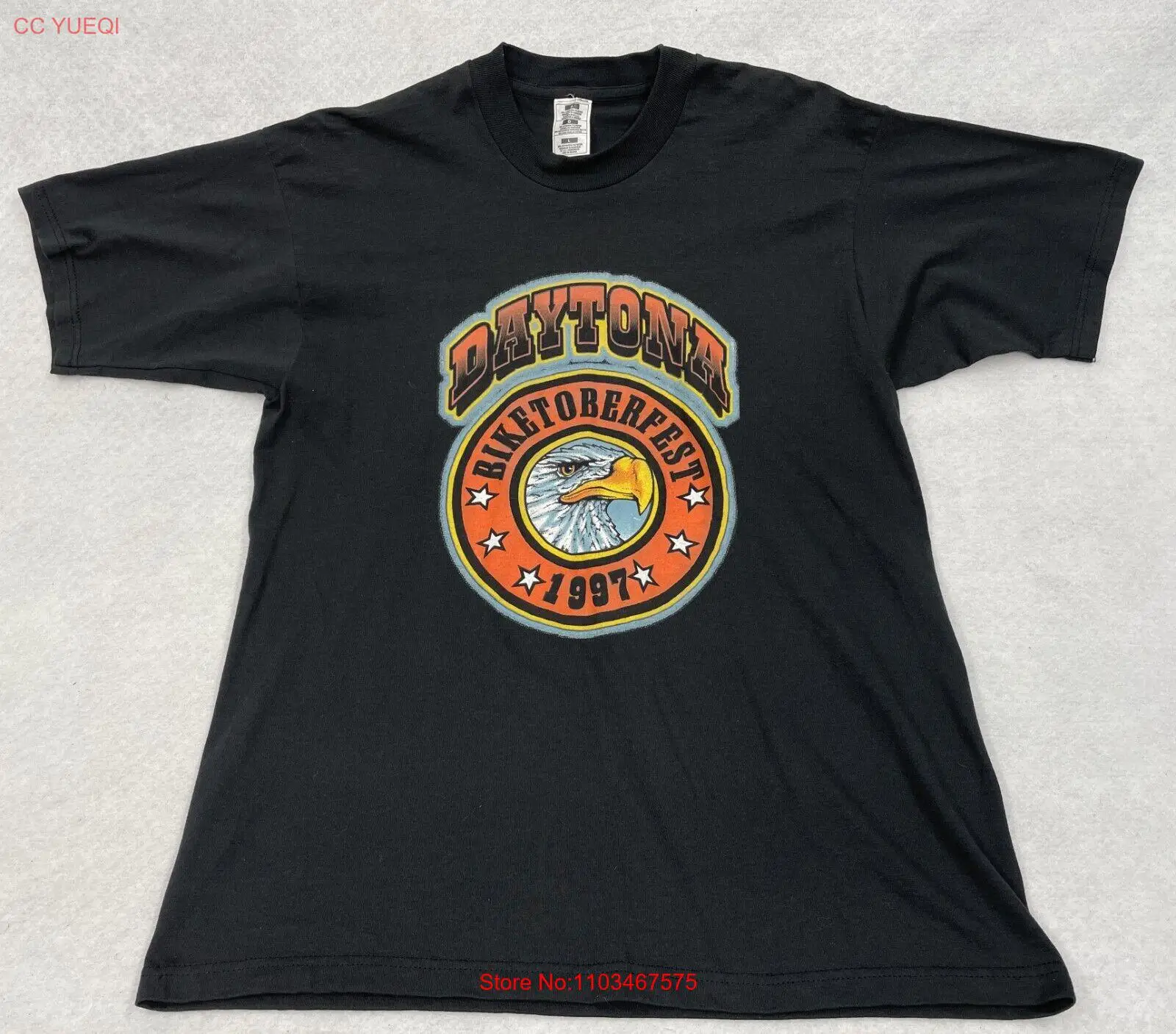 1997 Daytona Biketoberfest винтажная мотоциклетная Байкерская Футболка мужская большая L
