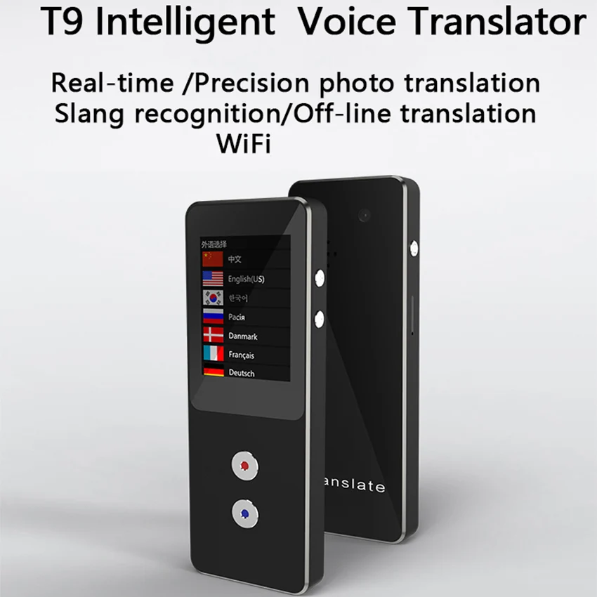 T9+ Offline portable intelligent voice translator multilingual instant translator Business Travel Inter-Translation Machine
T9+ Offline portable intelligent voice translator multilingual instant translator Business Travel Inter-Translation Machine