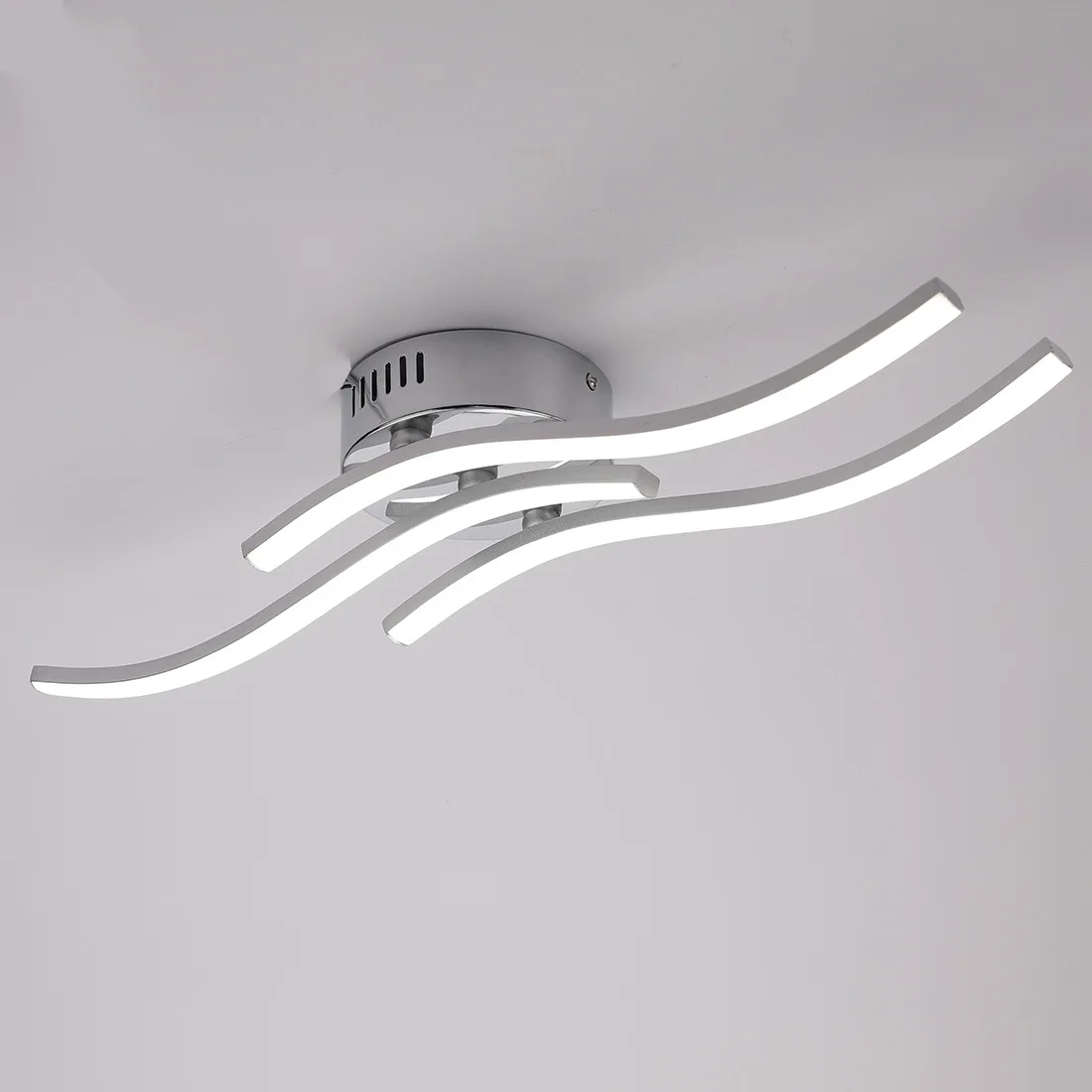 85-265V 18W 3Light Wave Ceiling Lights Modern Hanging Light Pendant Lamp Warm Light White Light for Kitchen Living Bedroom
85-265V 18W 3Light Wave Ceiling Lights Modern Hanging Light Pendant Lamp Warm Light White Light for Kitchen Living Bedroom