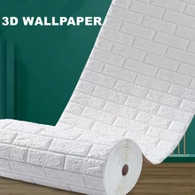 3D Brick Self Adhesive Wallpaper Wall Stickers Waterproof Contact Paper For Kitchen Decorative Film Home Decor