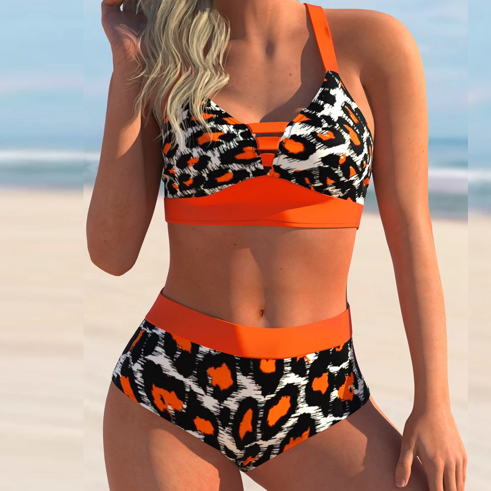 Sexy Two Piece Swimsuits Leopard Print Bikini Set High Waist Plus Size Women Swimweart Summer Beachwear Lady Tankini
Sexy Two Piece Swimsuits Leopard Print Bikini Set High Waist Plus Size Women Swimweart Summer Beachwear Lady Tankini