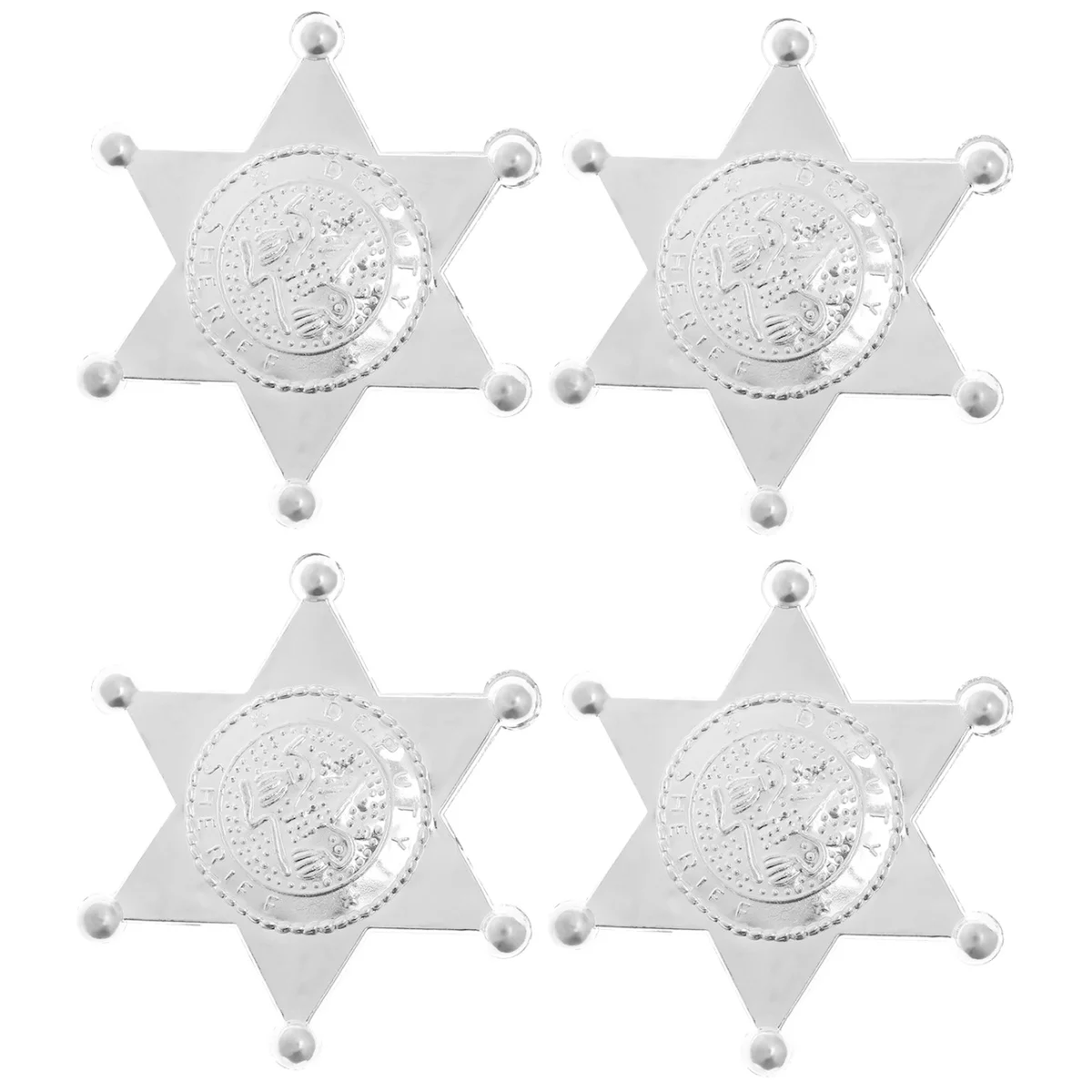 

24 Deputy Sheriff Hexagonal Star Badges Personalized Officer Name Tags Brooch for Law Enforcement Officer Costume