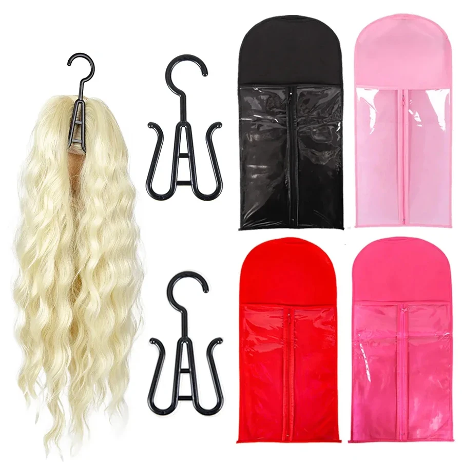 Wig Bags Storage With Plastic Hanger Hair Extensions Storage Bag With Hanger For lace Wigs Hair Extension Holder Pink Black
Wig Bags Storage With Plastic Hanger Hair Extensions Storage Bag With Hanger For lace Wigs Hair Extension Holder Pink Black