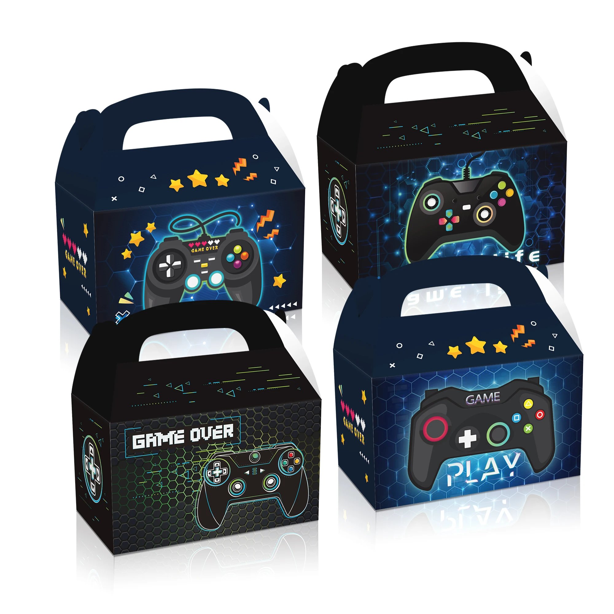 DD120 4Pcs Boys Cool Black Game Life Play Games Party Favor Box Birthday Party Candy Packing Gift Boxes Baby Shower Party Decors
DD120 4Pcs Boys Cool Black Game Life Play Games Party Favor Box Birthday Party Candy Packing Gift Boxes Baby Shower Party Decors