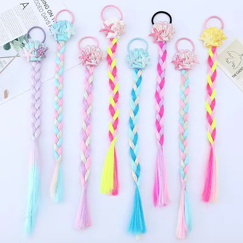 8Pcs/Lot Little Girls Ponytail Holders Kids Shell Cute Hair Tie Baby Cartoon Rainbow Elastics Braid Children Starfish Hair Rope
8Pcs/Lot Little Girls Ponytail Holders Kids Shell Cute Hair Tie Baby Cartoon Rainbow Elastics Braid Children Starfish Hair Rope