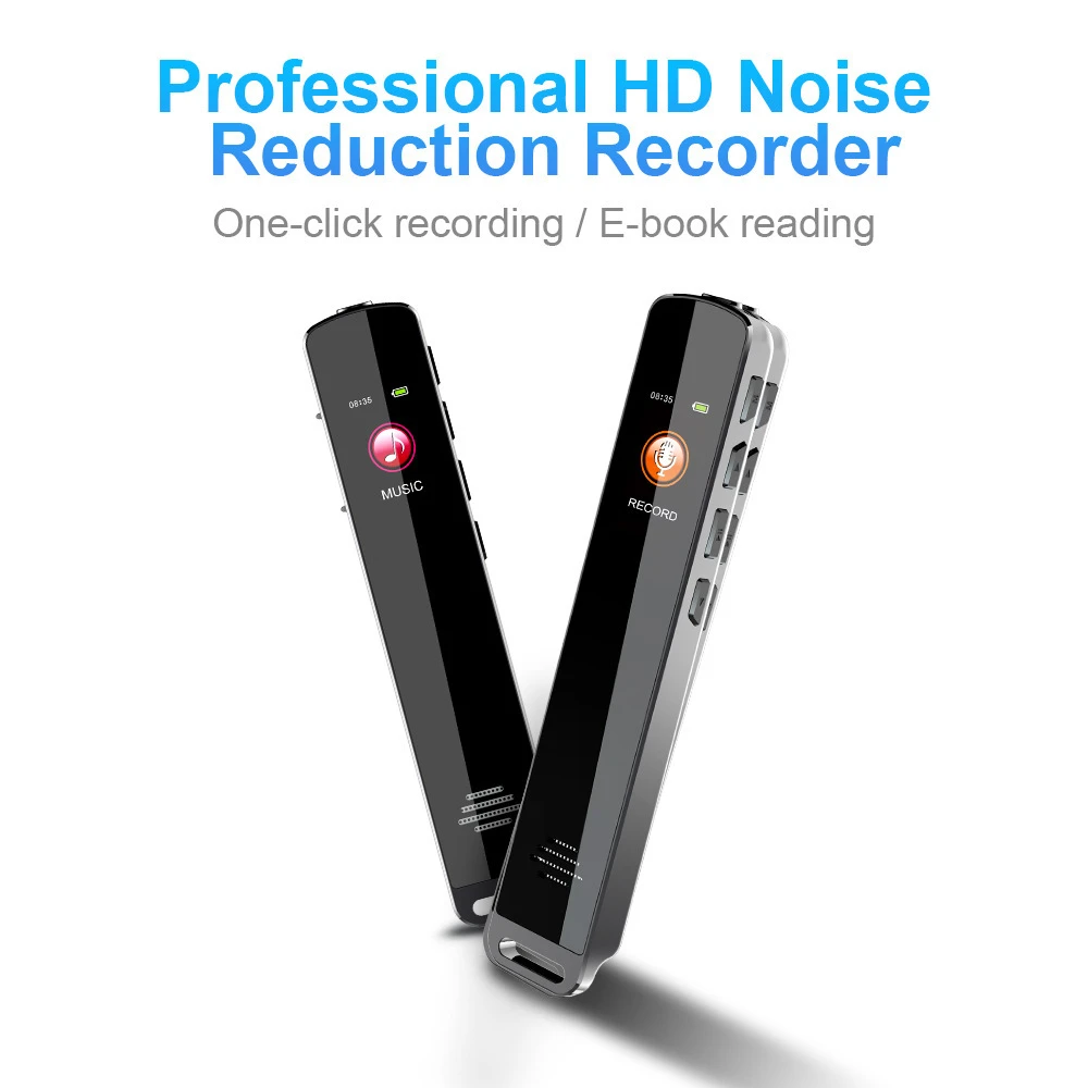 

Digital Voice Activated Recorder Dictaphone Long Distance Audio Recording MP3 Player HD Noise Reduction WAV mini Record Pen