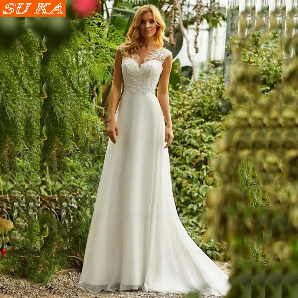 Simple Fashion White Bridal Wedding Dress Lace Appliqué Deep V Neckline Sexy Backless Trailing Evening Dress Vesidos De Novia
Simple Fashion White Bridal Wedding Dress Lace Appliqué Deep V Neckline Sexy Backless Trailing Evening Dress Vesidos De Novia