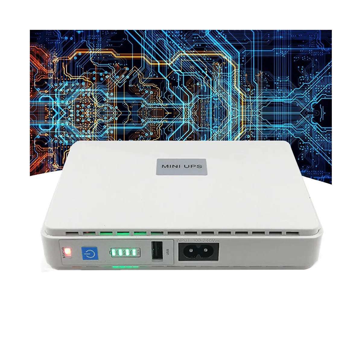 

5V 9V 12V Uninterruptible Power Supply Mini UPS POE 15V 24V Battery Backup Capacity for WiFi Router CCTV(US Plug)
