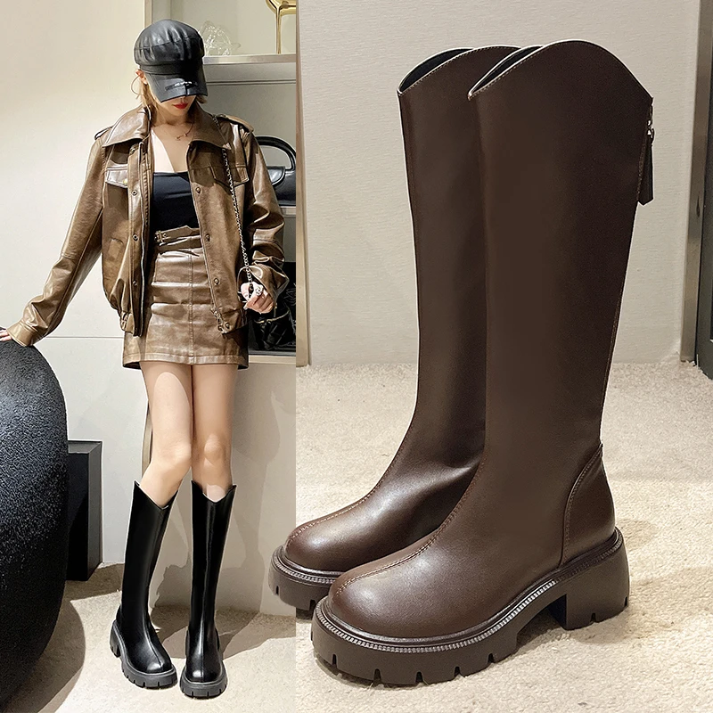 Tall Boots for Women Brown Platform Rider Boots for Women 2023 Autumn/Winter Long Boots for Women with Thin Long Boots
Tall Boots for Women Brown Platform Rider Boots for Women 2023 Autumn/Winter Long Boots for Women with Thin Long Boots