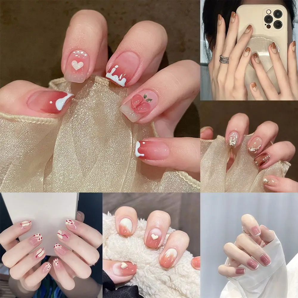 24pcs/Box Heart Bow Detachable Full Cover Artificial Nail Tips Short Round/Square Head False Nails Fake Nails Wearable
24pcs/Box Heart Bow Detachable Full Cover Artificial Nail Tips Short Round/Square Head False Nails Fake Nails Wearable