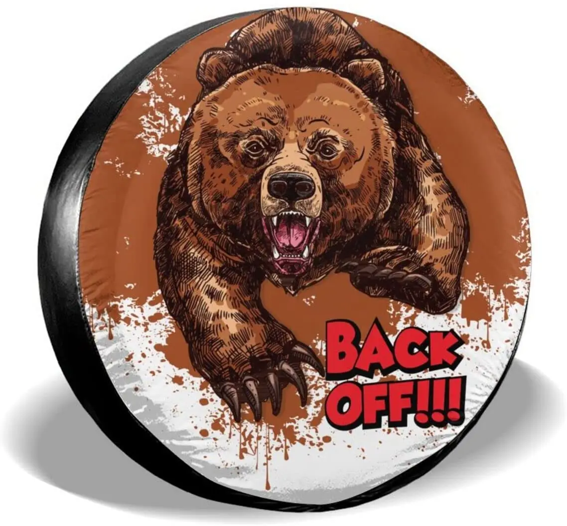 Bear Back Off Spare Tire Cover Wheel Protectors Water Dust Proof Sun Protectors Universal Tyre Cover 16 Inch
Bear Back Off Spare Tire Cover Wheel Protectors Water Dust Proof Sun Protectors Universal Tyre Cover 16 Inch