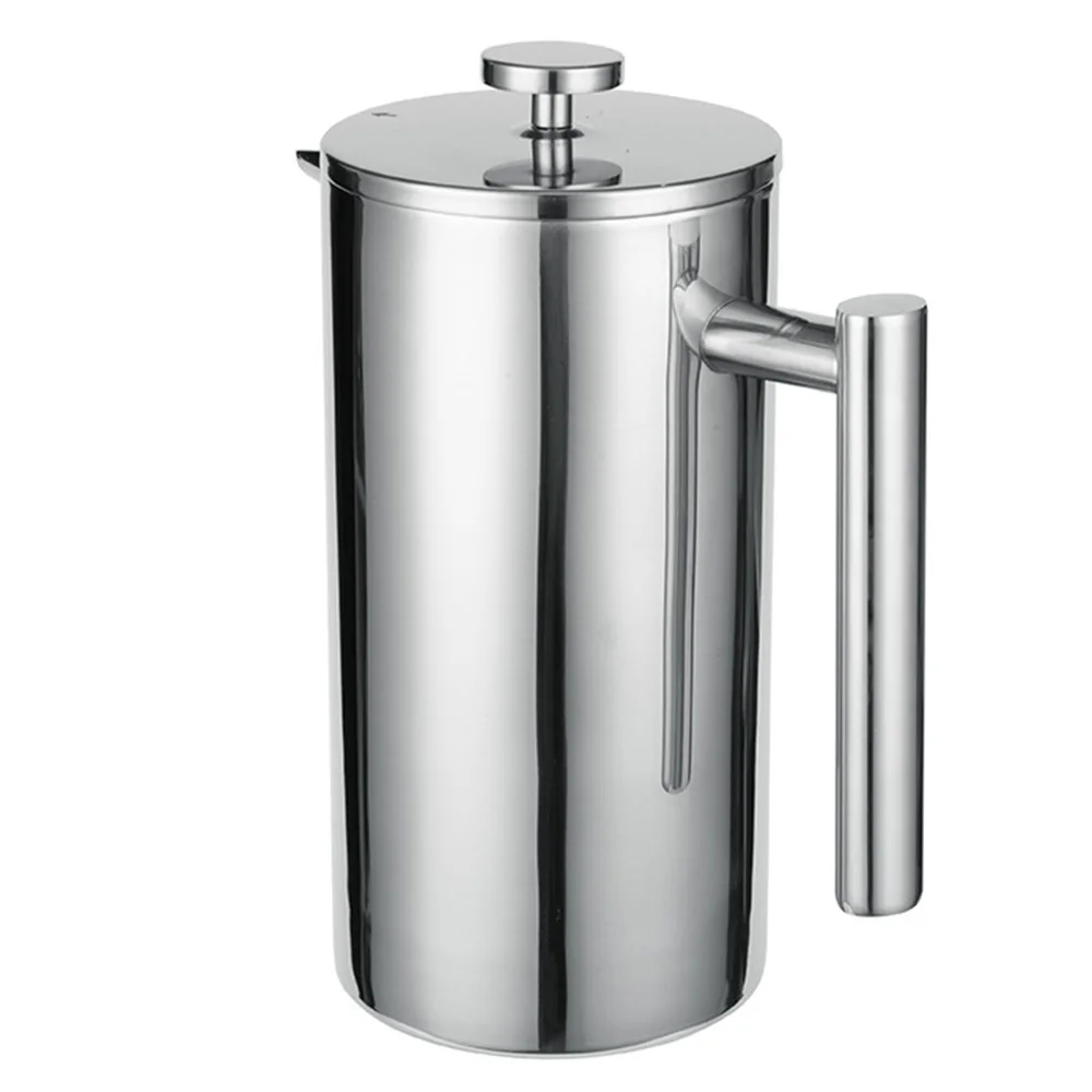 

304 Stainless Steel Coffee Press Thermal Coffee Maker Tea Maker 800ML 3 Filters Anti-scald Handle Rust-proof Coffee Pot
