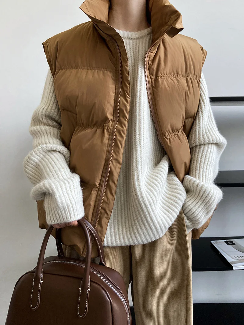 Женский короткий жилет с хлопковой подкладкой, Осень-зима 2022, корейский теплый женский жилет без рукавов, пальто
Женский короткий жилет с хлопковой подкладкой, Осень-зима 2022, корейский теплый женский жилет без рукавов, пальто