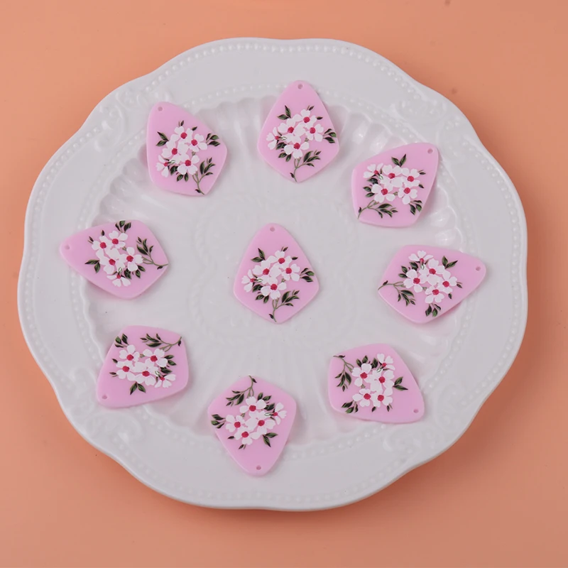 10pcs 44x35mm Flowers Print Pink Charms Pendant for Earring Necklace Keychain Acrylic Party Wedding DIY Jewelry Making Supplies
10pcs 44x35mm Flowers Print Pink Charms Pendant for Earring Necklace Keychain Acrylic Party Wedding DIY Jewelry Making Supplies