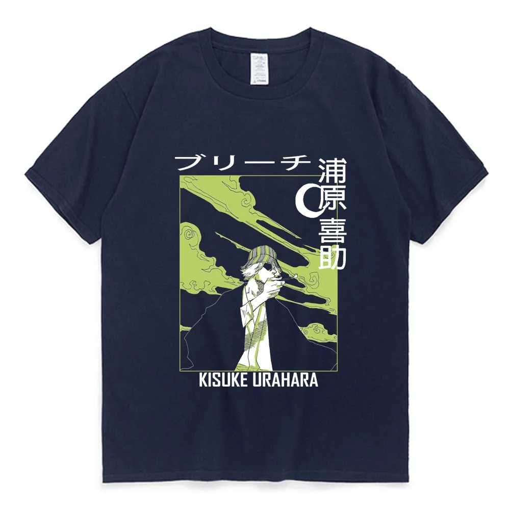 

Kisuke Urahara Bleach T Shirt 100% Pure Cotton Ichigo Kurosaki Bleach Kisuke Urahara Aizen Tokyo Revengers Print T Shirt Men New