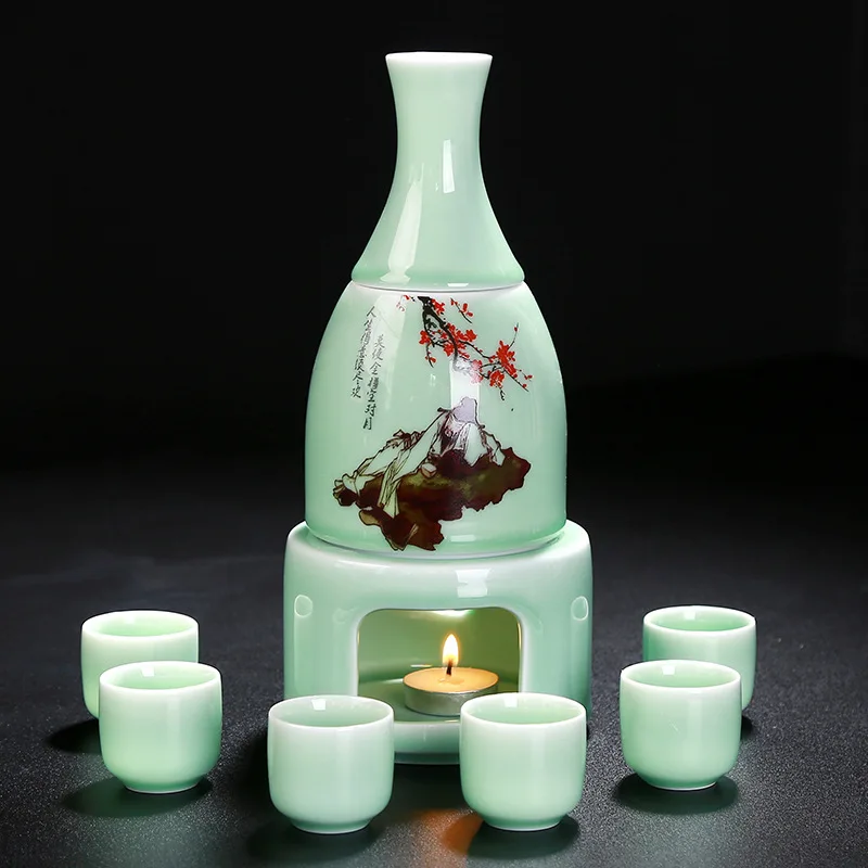 Japanese Style Green Wine Accessories Set Ceramic Vintage Rice Wine Bottle Set Sake Jogo De Panela Drinks Bar Accessories JD50JJ
Japanese Style Green Wine Accessories Set Ceramic Vintage Rice Wine Bottle Set Sake Jogo De Panela Drinks Bar Accessories JD50JJ