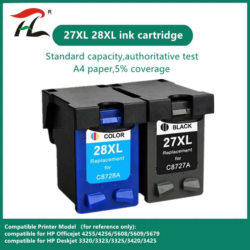 YLC 27XL 28XL Cartridge Replacement for HP 27 28 hp27 Ink Cartridge hp28 Deskjet 3320 3325 3743 3744 3745 3748 3845 3847 3848
YLC 27XL 28XL Cartridge Replacement for HP 27 28 hp27 Ink Cartridge hp28 Deskjet 3320 3325 3743 3744 3745 3748 3845 3847 3848