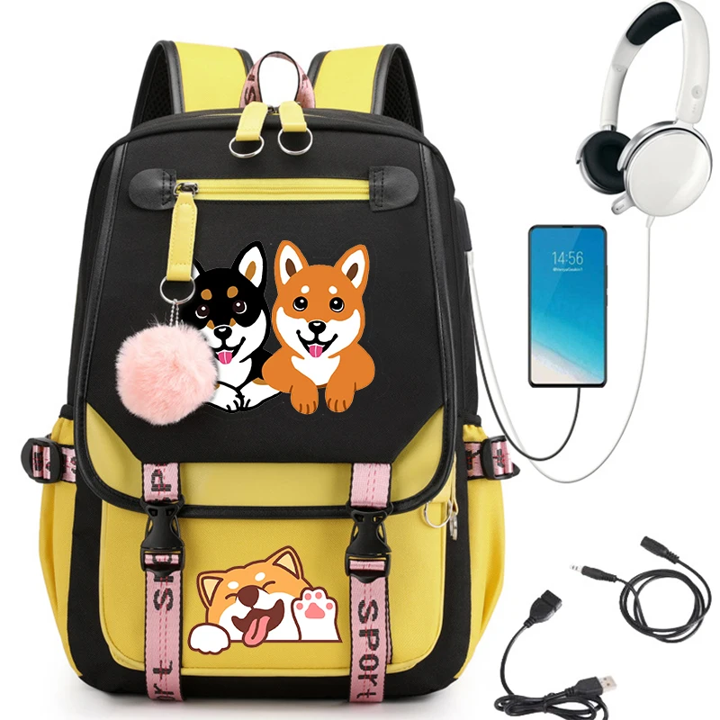 Happy Shiba Inu Friends Print Usb Schoolbag High School Backpack Daily Bagpack 2023 Shoulder Backpack for School Teenagers Girls
Happy Shiba Inu Friends Print Usb Schoolbag High School Backpack Daily Bagpack 2023 Shoulder Backpack for School Teenagers Girls