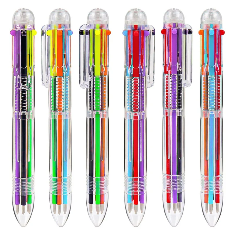 24 Pack 0.5Mm 6-In-1 Multicolor Ballpoint Pen, 6-Color Retractable Ballpoint Pens For Office School Students Kids Gift
24 Pack 0.5Mm 6-In-1 Multicolor Ballpoint Pen, 6-Color Retractable Ballpoint Pens For Office School Students Kids Gift