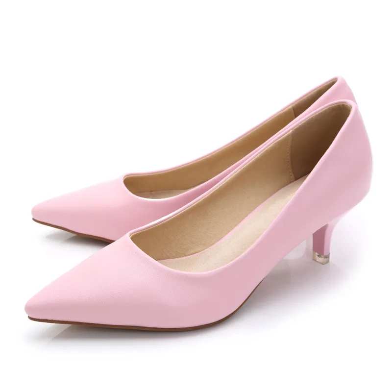 

Женские туфли на среднем каблуке, туфли-лодочки из мягкой кожи с острым носком, офисная обувь розового и красного цвета, новинка 2022