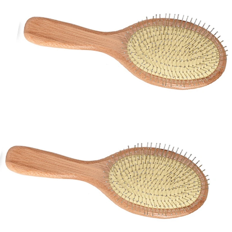 2X Wooden Steel Needle Hair Brush Pin Hairbrush Scalp Massage Improve Hair Health Wood Paddle Detangling Comb-1
2X Wooden Steel Needle Hair Brush Pin Hairbrush Scalp Massage Improve Hair Health Wood Paddle Detangling Comb-1