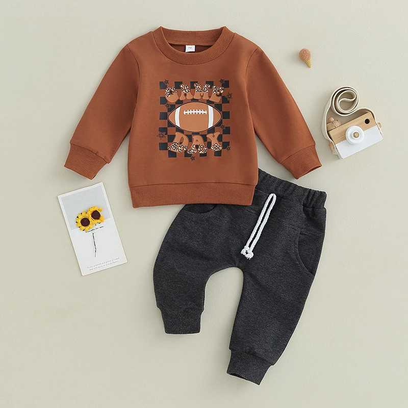 2023 Autumn Baby Clothing Rugby Print Infant Boy Sweatshirt + Pants Set 2pcs Suit Toddler Tracksuit Boys Clothes
2023 Autumn Baby Clothing Rugby Print Infant Boy Sweatshirt + Pants Set 2pcs Suit Toddler Tracksuit Boys Clothes
