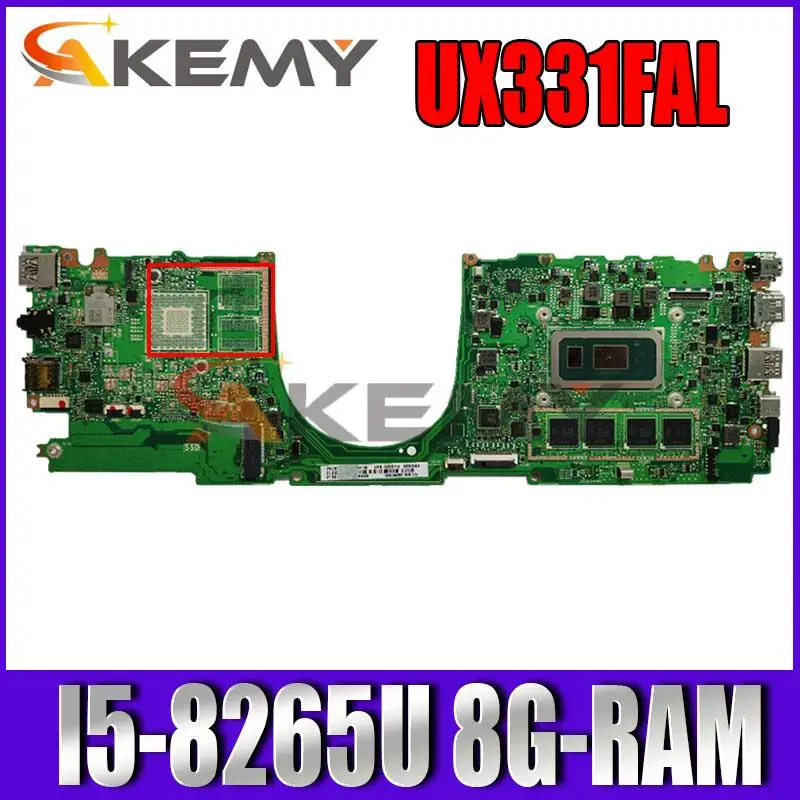

ux331f for ASUS ZenBook 13 UX331FN UX331FAL laptop motherboard Original mainboard 100% test OK I5-8265U 8G-RAM
