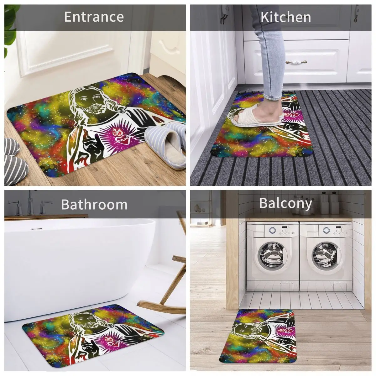 Door Mat Jesus Christian Decor Psychedelic Spiritual 3D Rug Carpet Bathmat Non-slip Entrance Living Room Home Kitchen Absorbent
Door Mat Jesus Christian Decor Psychedelic Spiritual 3D Rug Carpet Bathmat Non-slip Entrance Living Room Home Kitchen Absorbent