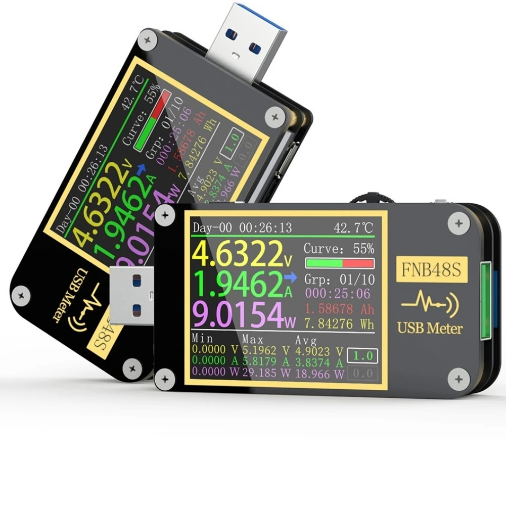 FNB48S/FNB58 USB Voltage Current Tester Analyzer Fast Charging Power Detection Monitor Voltmeter Ammeter Testing Tools
FNB48S/FNB58 USB Voltage Current Tester Analyzer Fast Charging Power Detection Monitor Voltmeter Ammeter Testing Tools