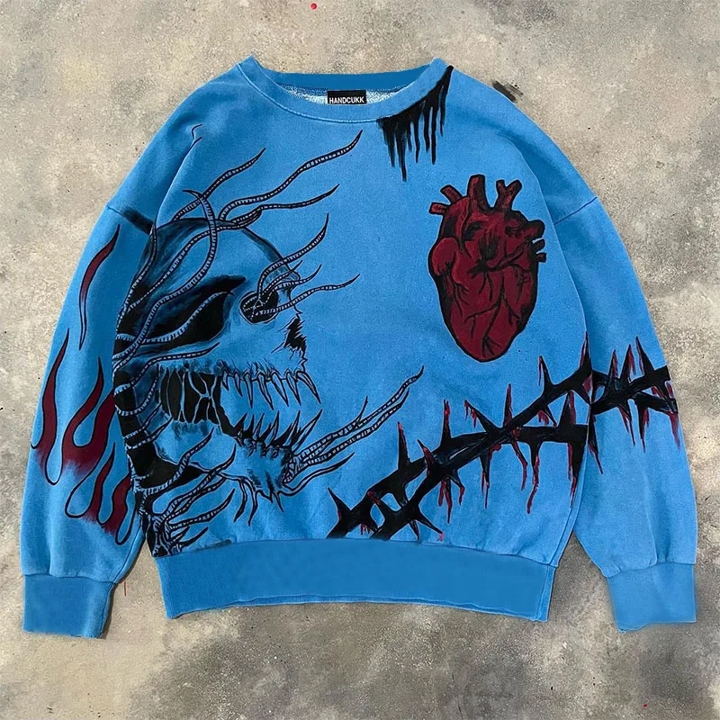 Hot Fashion Casual Hip Hop Vintage Skull Pattern Oversized Streetwear Harajuku Goth Long Sleeve Women Streetwear Y2k Clothes
Hot Fashion Casual Hip Hop Vintage Skull Pattern Oversized Streetwear Harajuku Goth Long Sleeve Women Streetwear Y2k Clothes