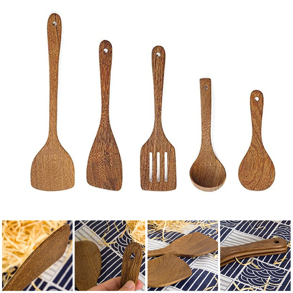 5 Pcs/Set Wooden Kitchen Utensils Set Natural Wood Tableware Spoon Ladle Rice Colander Soup Cooking Spoons Scoop Kitchen Tool
5 Pcs/Set Wooden Kitchen Utensils Set Natural Wood Tableware Spoon Ladle Rice Colander Soup Cooking Spoons Scoop Kitchen Tool