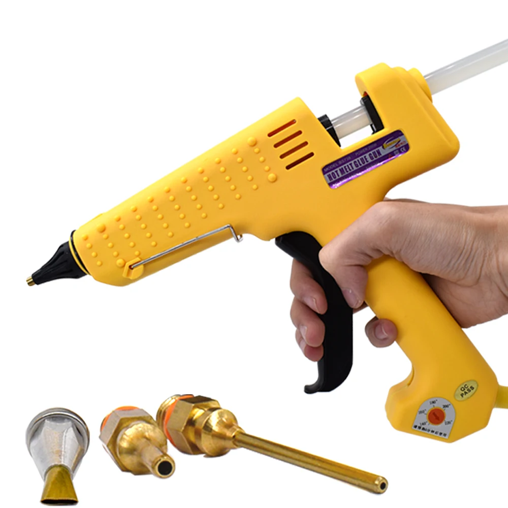 

Professional 250W Hot Melt Glue Gun Adjustable Temperature High Power Silicone Gun Set Using 11MM Glue Stick 2.0MM Copper Nozzle