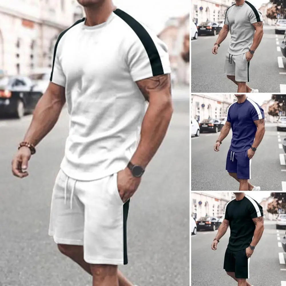 2 Pcs/Set High Quality Round Neck Drawstring Men Tracksuit Men T-shirt Shorts Set Slim Fit Short Sleeve
2 Pcs/Set High Quality Round Neck Drawstring Men Tracksuit Men T-shirt Shorts Set Slim Fit Short Sleeve