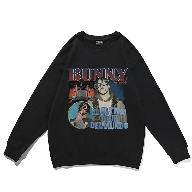 Bad Bunny El Ultimo Tour Del Mundo 2022 Sweatshirt Mens Oversized Streetwear Men Women Vintage Pullover Male Hip-Hop Pullovers
Bad Bunny El Ultimo Tour Del Mundo 2022 Sweatshirt Mens Oversized Streetwear Men Women Vintage Pullover Male Hip-Hop Pullovers