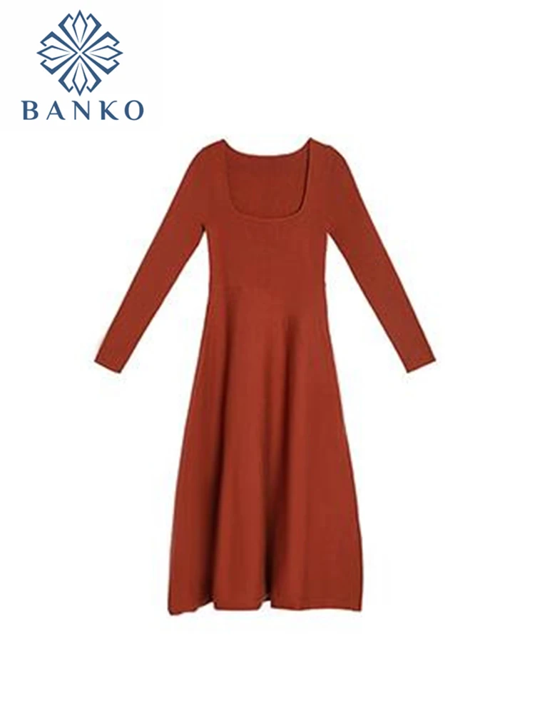 Новинка 2022, женское осеннее однотонное облегающее платье до икры с квадратным воротником и длинным рукавом, элегантное офисное женское пла... 
Новинка 2022, женское осеннее однотонное облегающее платье до икры с квадратным воротником и длинным рукавом, элегантное офисное женское пла...