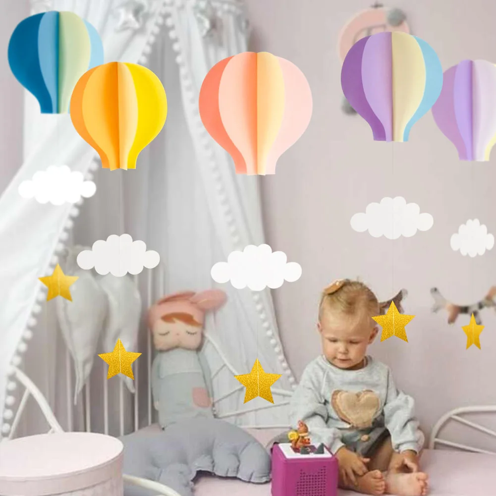 4Pcs Hot Air Balloon Decoration Maison Deco 3D Balloon Paper Cloud Hanging Decor Pendant For Baby Shower Birthday Mariage Deco
4Pcs Hot Air Balloon Decoration Maison Deco 3D Balloon Paper Cloud Hanging Decor Pendant For Baby Shower Birthday Mariage Deco