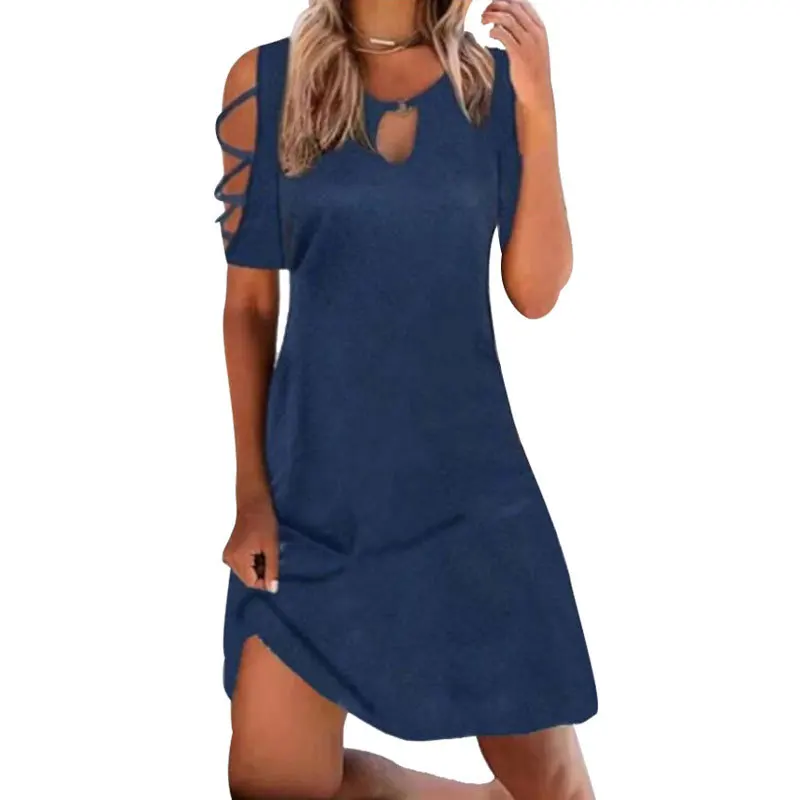 2022 Summer Sexy New Women's Clothing Solid Color Waist Thin Short-sleeved Dress
2022 Summer Sexy New Women's Clothing Solid Color Waist Thin Short-sleeved Dress