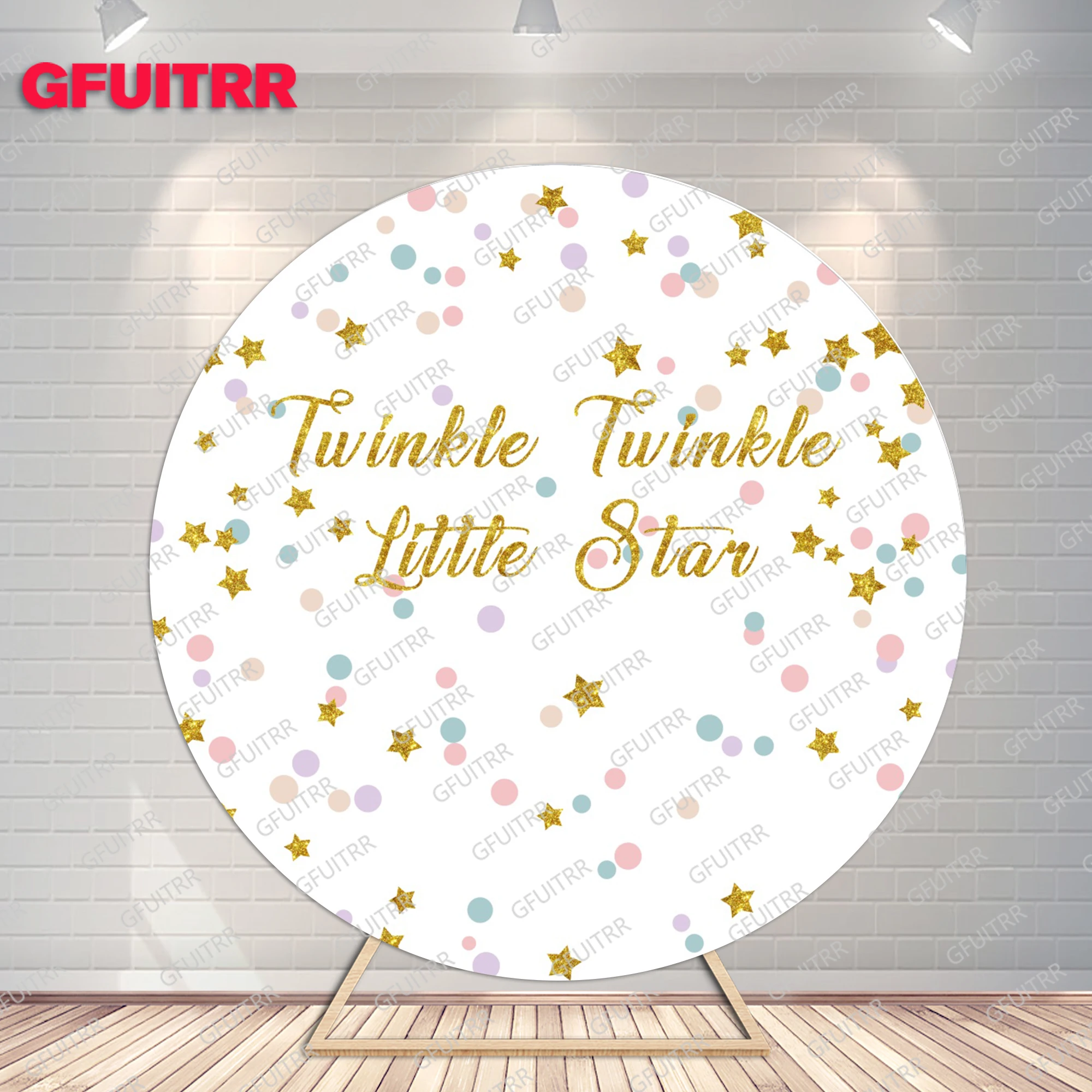 Twinkle Little Star Round Background Girls Birthday Baby Shower Circle Photography Backdrop Gold Stars Photo Shoot Photocall
Twinkle Little Star Round Background Girls Birthday Baby Shower Circle Photography Backdrop Gold Stars Photo Shoot Photocall