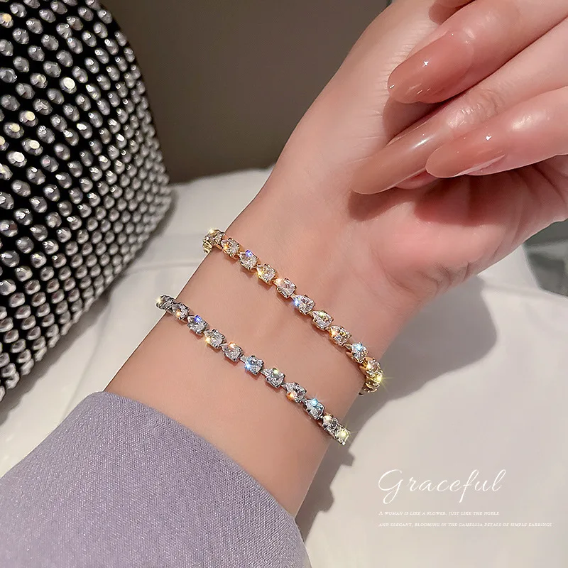 New Luxury Premium Zircon Gold Color Pull Adjustable Bracelets for Woman Korean Fashion Jewelry Wedding Girl's Simple Bracelet
New Luxury Premium Zircon Gold Color Pull Adjustable Bracelets for Woman Korean Fashion Jewelry Wedding Girl's Simple Bracelet