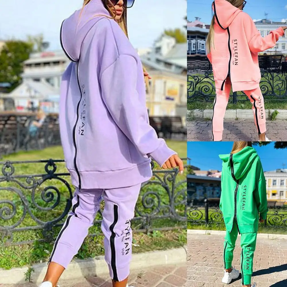 Warm Two Piece Set Letter Printing Long Hoodie Sweatpants for Daily Wear 
Warm Two Piece Set Letter Printing Long Hoodie Sweatpants for Daily Wear