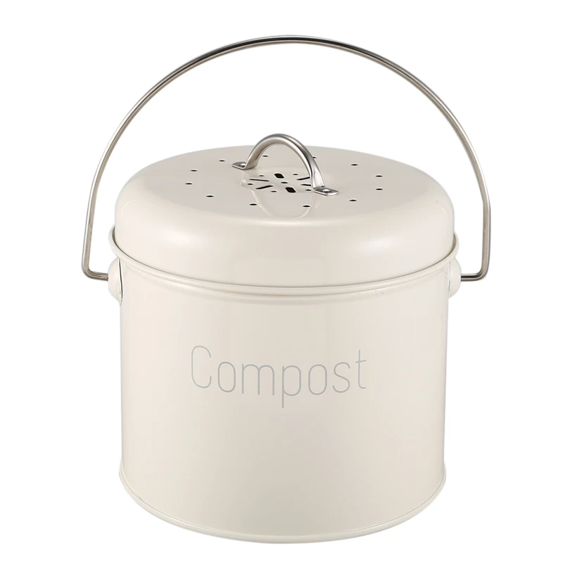 Compost Bin 3L - Stainless Steel Kitchen Compost Bin - Kitchen Composter For Food Waste - Coal Filter
Compost Bin 3L - Stainless Steel Kitchen Compost Bin - Kitchen Composter For Food Waste - Coal Filter