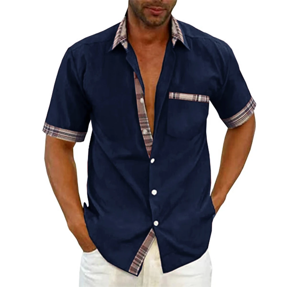 Men Tops Men Shirt Button-down Shirt Casual Comfort Formal Dress Top Mens Plaid Pattern Shirts Short Sleeve Slim Fit
Men Tops Men Shirt Button-down Shirt Casual Comfort Formal Dress Top Mens Plaid Pattern Shirts Short Sleeve Slim Fit